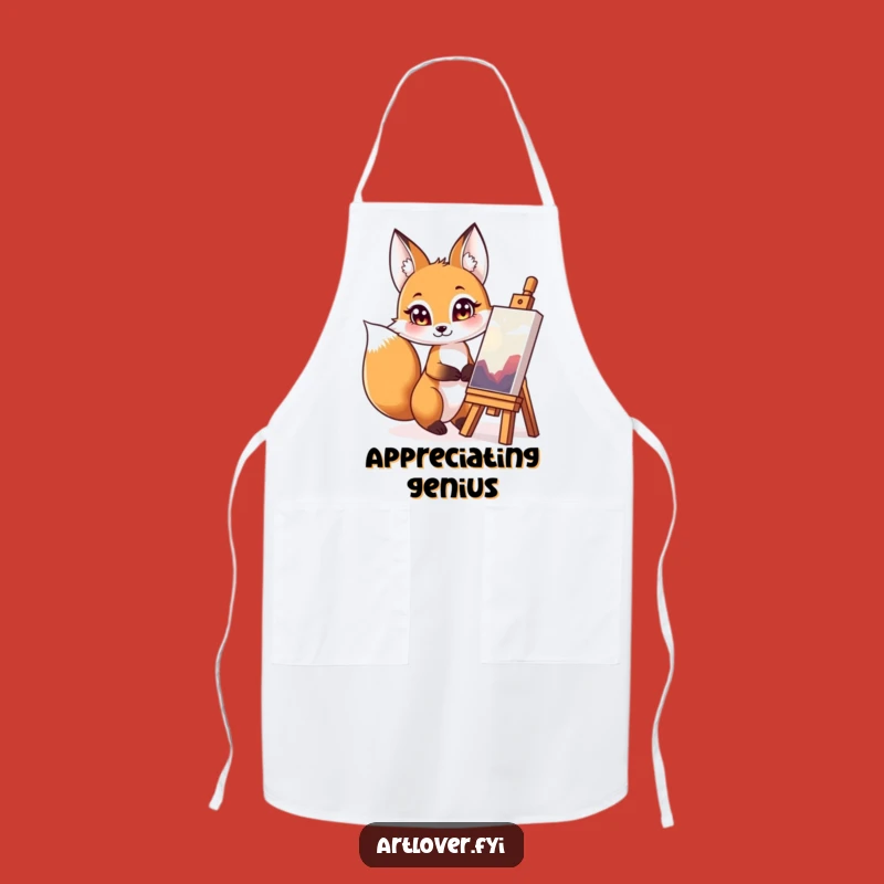 Funny Fox Chef Apron: Culinary Critic with Artistic Flair