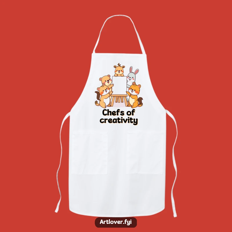 Funny Animal Art Apron: Studio Assistant Protection, Funny Gift for Artists