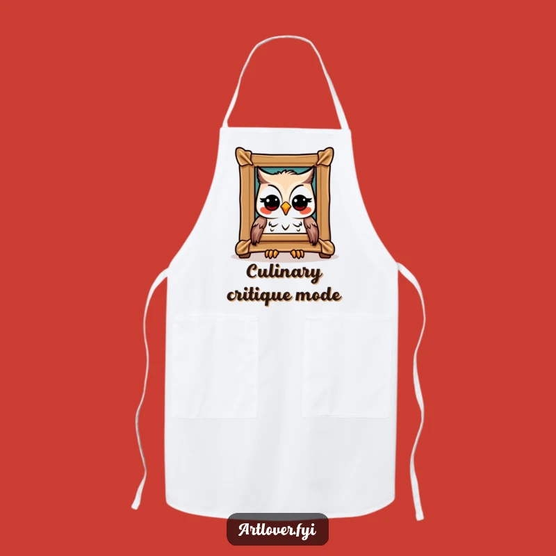 Funny Owl Art Apron: Art Admirer Chef Wear, Novelty Funny Gift
