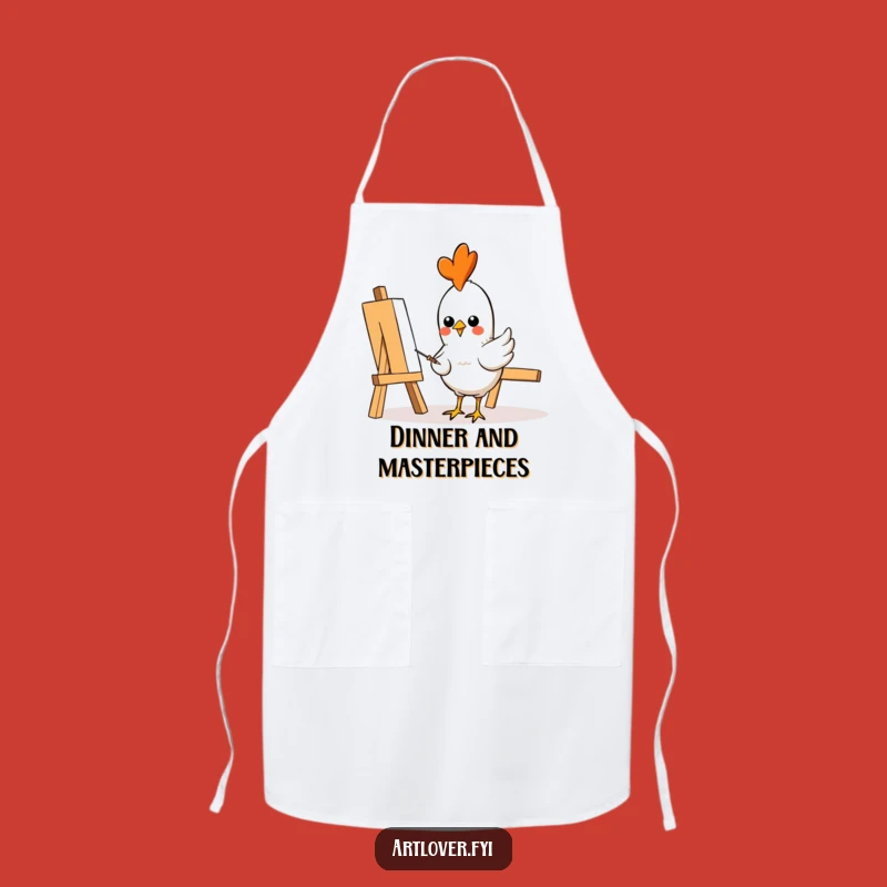 Funny Chicken Artist Apron: Create Artful Meals, Perfect Funny Kitchen Gift!