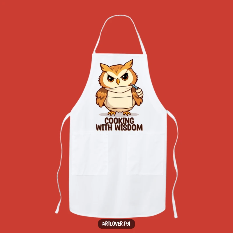 Funny Owl Artist Apron: Protect Your Clothes, Funny Gift for Drawers