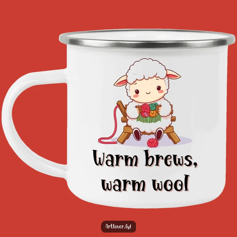 Funny Sheep Weaver Camping Mug: Cozy Camp Crafts, Hilarious Funny Gift