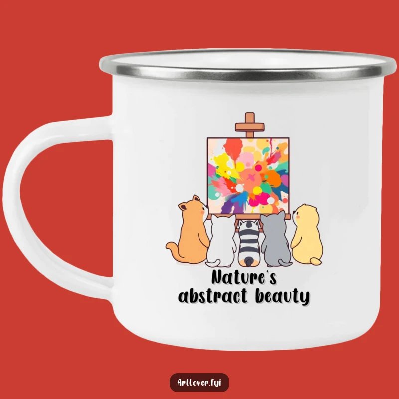 Funny Animal Art Camp Mug: Abstract Appreciation Outdoors - A Hilarious Gift