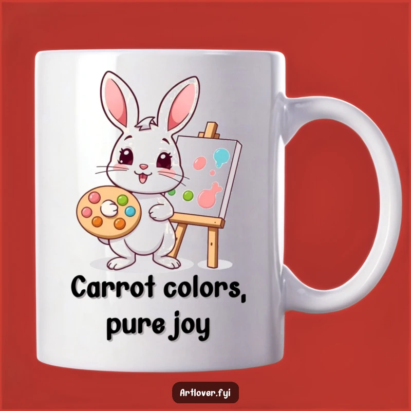 Funny Art Rabbit Painter Mug: Hilarious Gift for Creative Bunnies and Artists
