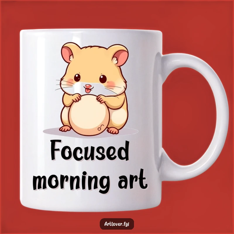 Funny Hamster Sculptor Mug - Creative Critter, Hilarious Gift for Artists