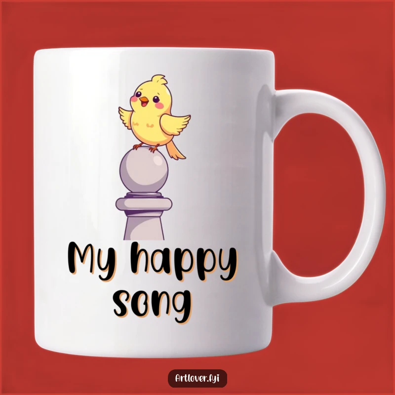 Funny Bird Sculpture Mug - Chirpy Artist Gift for Joyful Mornings