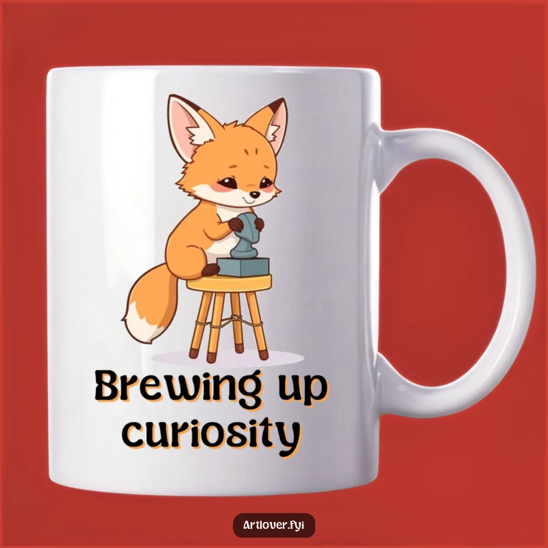 Funny Fox Art Critic Mug: Appreciate Culture with a Giggle!