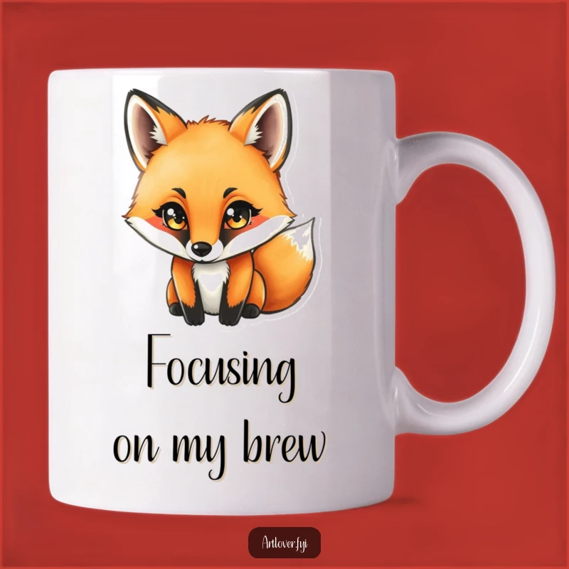 Funny Fox Artist Mug: Concentrated Creator Drawing - A Perfect Gift for Art Lovers