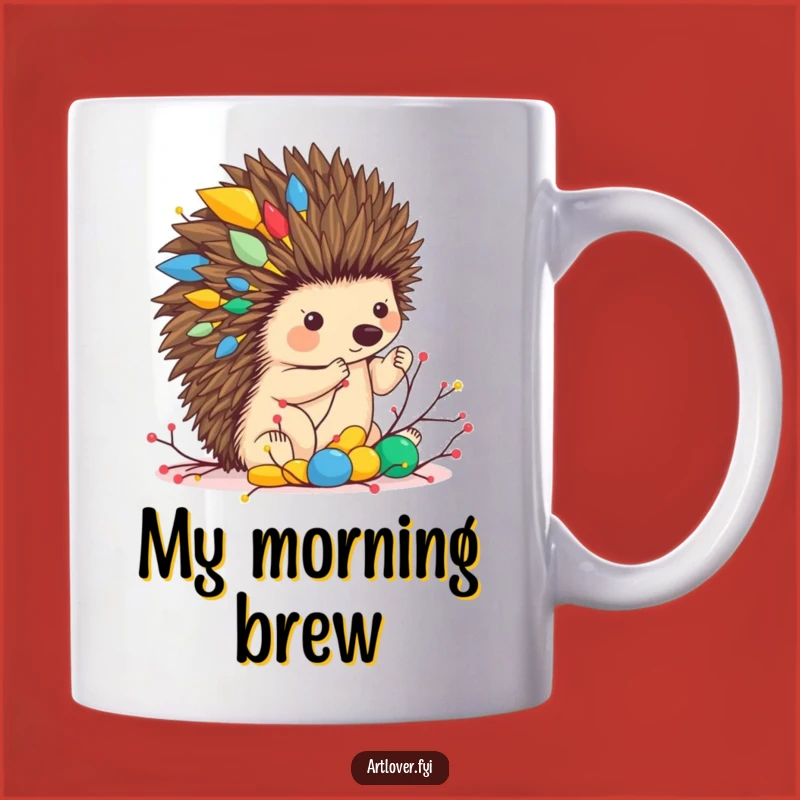Funny Hedgehog Sculpture Mug: Whimsical Art Creation, Perfect Funny Gift for Collectors