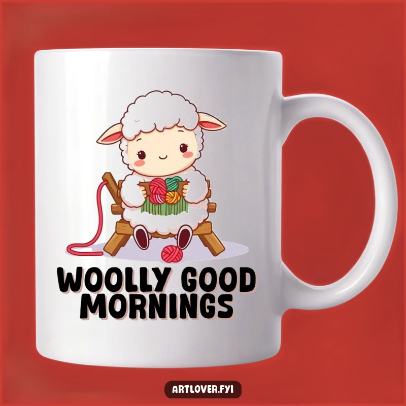 Funny Sheep Weaver Mug: Cozy Yarn Art, Perfect Funny Gift for Crafters