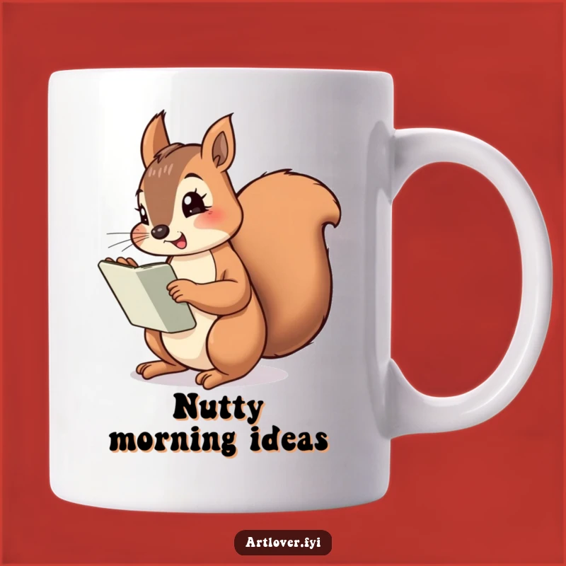 Funny Squirrel Artist Mug: Cheeky Sketcher Nut Lover, a Hilarious Gift!