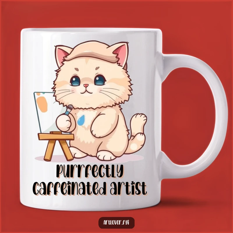 Funny Cat Artist Mug: A Purrfectly Creative Gift for Art Lovers!