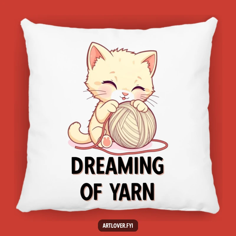 Funny Kitten Sculpting Yarn Pillow - Comfy & Cute Home Decor Accent