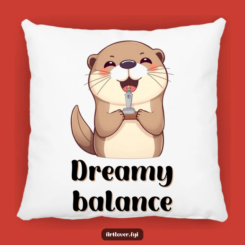 Funny Otter Balance Pillow: Cozy Comfort with Artistic Flair