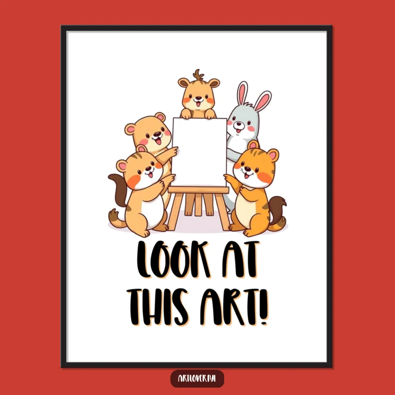 Funny Animal Art Digital Print: Instant Joyful Decor, Perfect Funny Gift