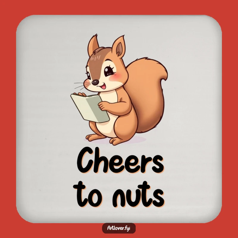 Funny Squirrel Artist Coaster: Cheeky Sketcher Protection, a Hilarious Gift for Tables!