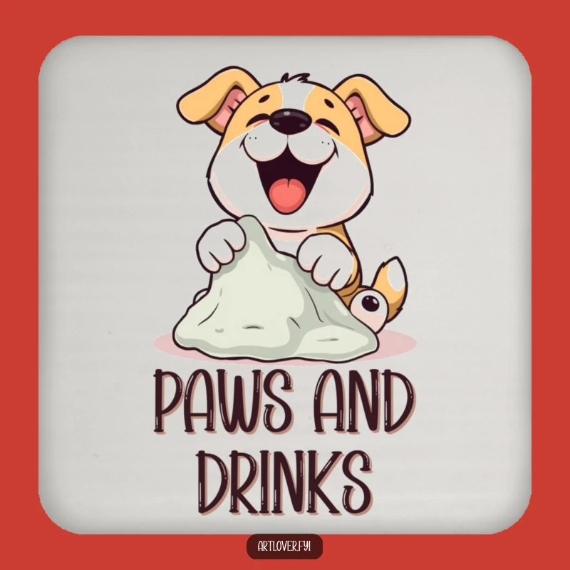 Funny Dog Sculptor Coaster: Creative Canine Crafts Clay, Protect Surface Funny Gift