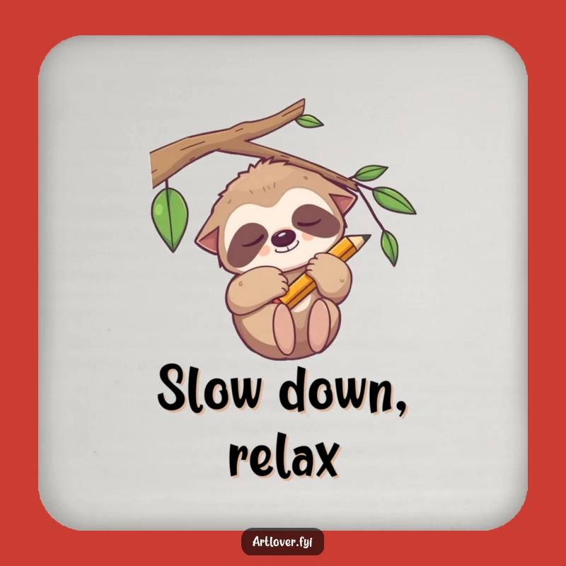 Funny Sloth Coaster Set - Protect Surfaces with Relaxed Art