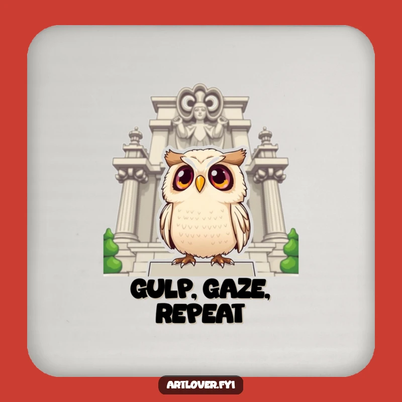 Funny Owl Statue Coaster Set: Protect Surfaces with Awe