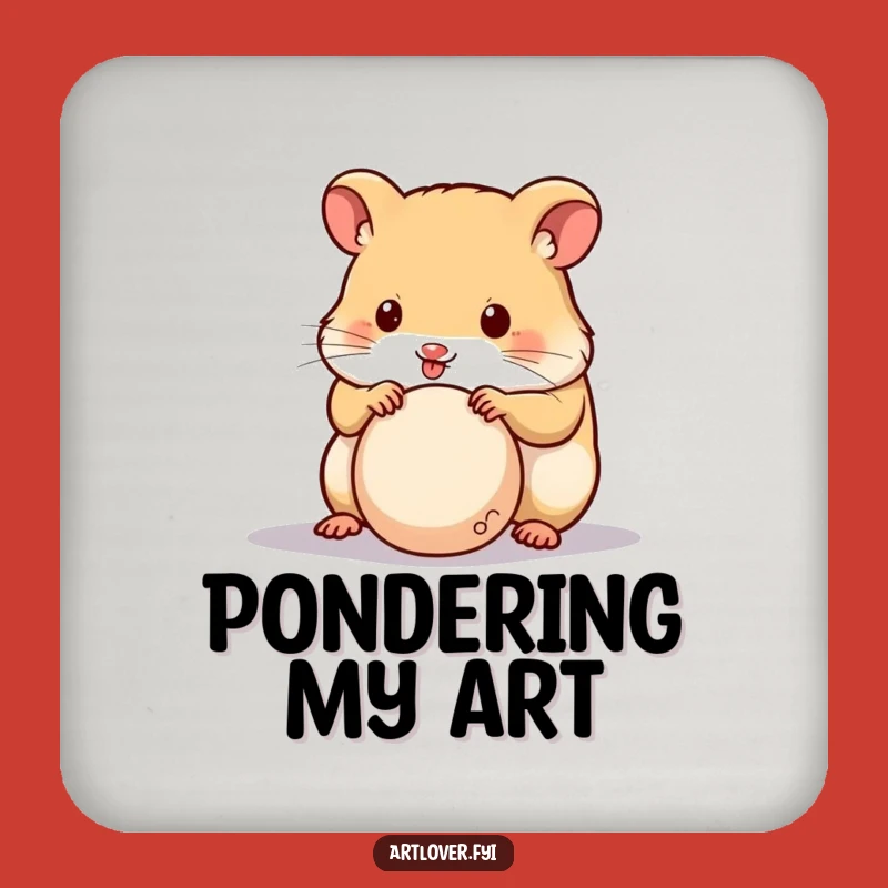 Funny Hamster Sculptor Coaster - Creative Critter, Table Protection Humorous Gift