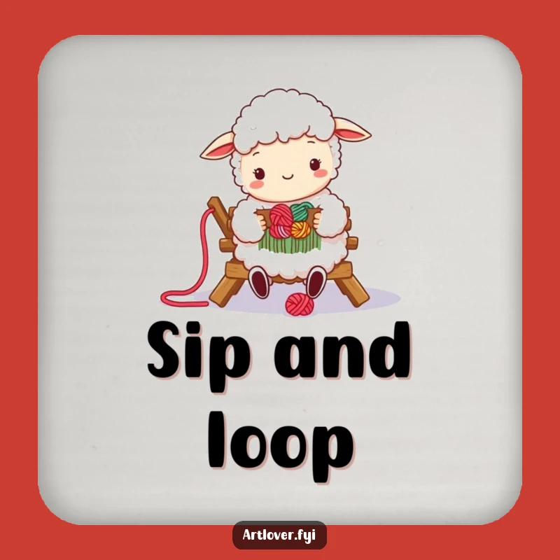 Funny Sheep Weaver Coasters: Protect Surfaces, Cute Funny Gift for Crafters