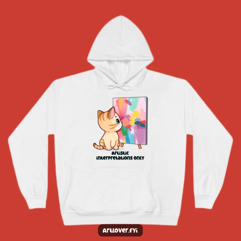 Cozy Funny Cat Hoodie: Abstract Art Admirer Sweatshirt for Ultimate Comfort