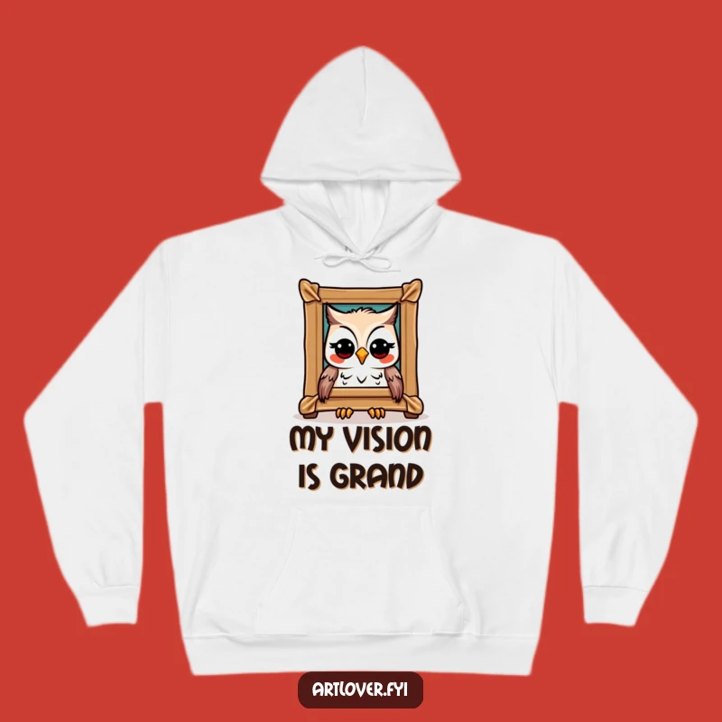 Funny Owl Art Hoodie: Cozy Masterpiece Sweatshirt, Great Funny Gift