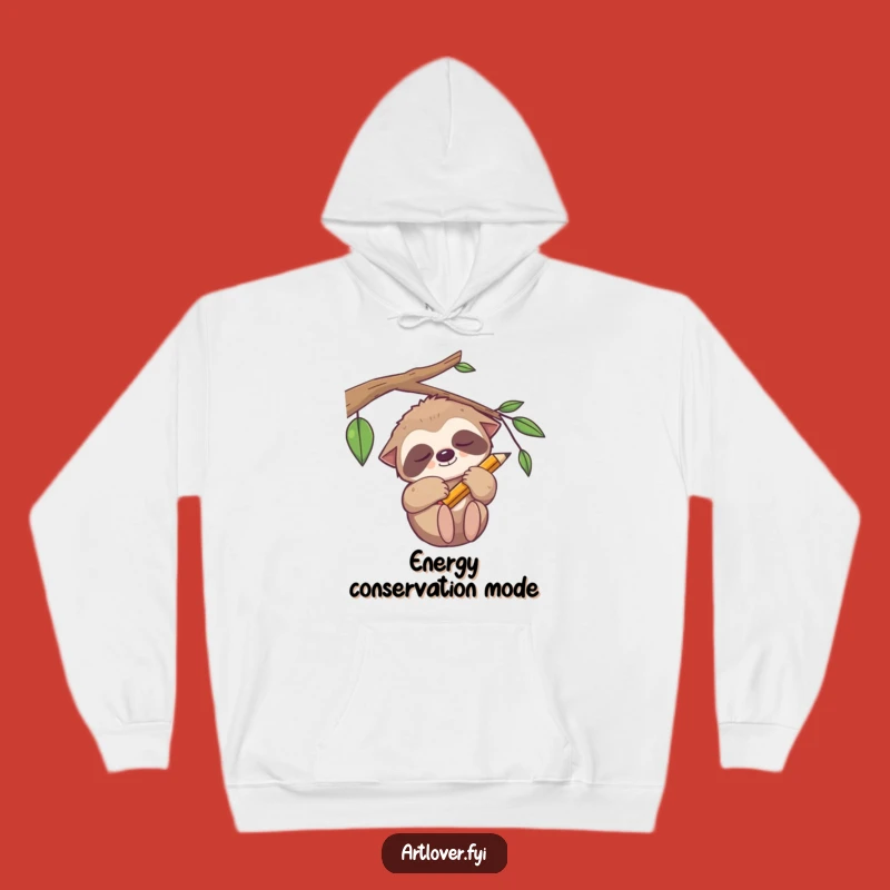 Funny Sloth Hoodie - Cozy Sleepy Artist Sweatshirt for Lounging