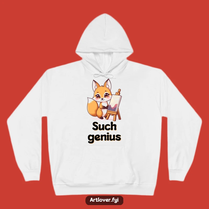 Cozy Fox Art Critic Hoodie: Warmth Meets Whimsy in This Funny Gift