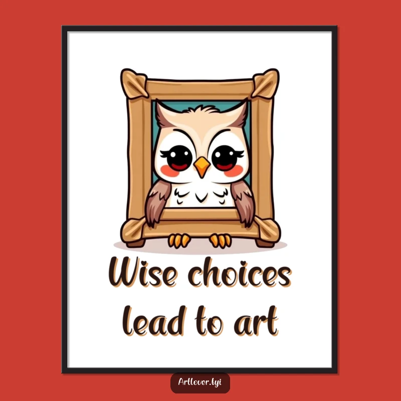 Free Printable Owl Art Wall Art - Funny Masterpiece Admirer Downloadable Poster