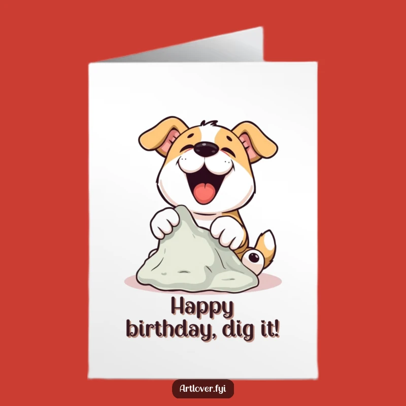 Free Printable Dog Sculptor Birthday Card - Funny Paws-On Artist Downloadable Gift!