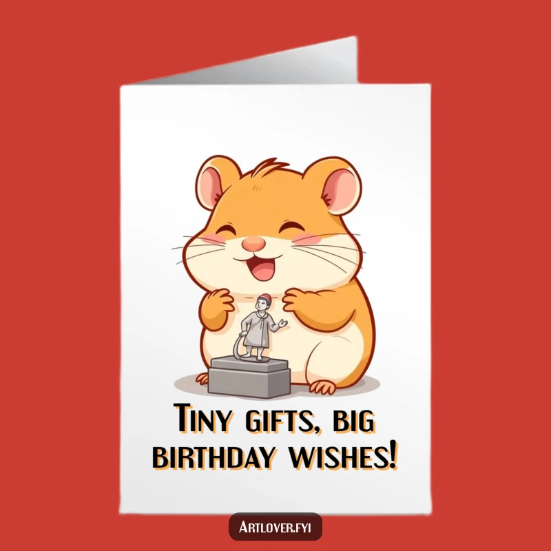 Free Printable Birthday Card: Hamster Art Lover, Hilarious Downloadable Gift
