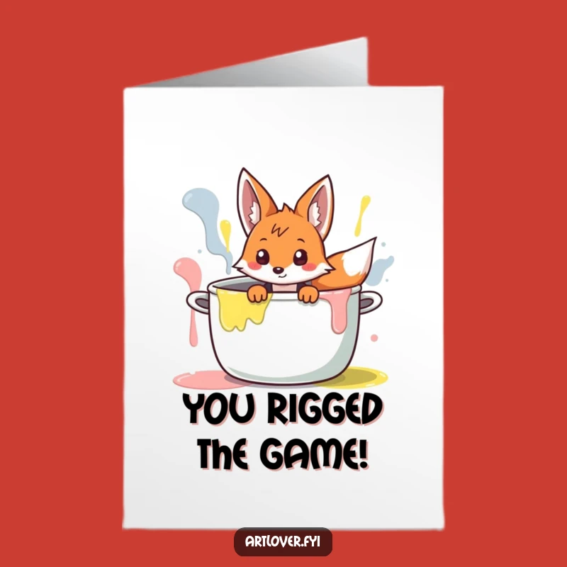 Free Printable Fox Artist Congratulations Card: Humorous Downloadable Art