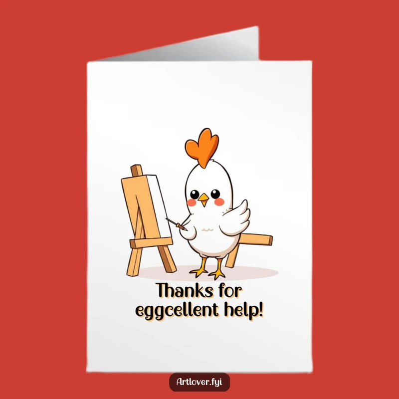 Free Printable Chicken Artist Thank You Card: Quirky DIY Downloadable for Grateful Thanks
