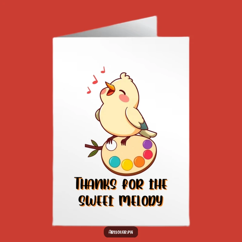 Free Printable Bird Thank You Card - Melodious Gratitude Downloadable