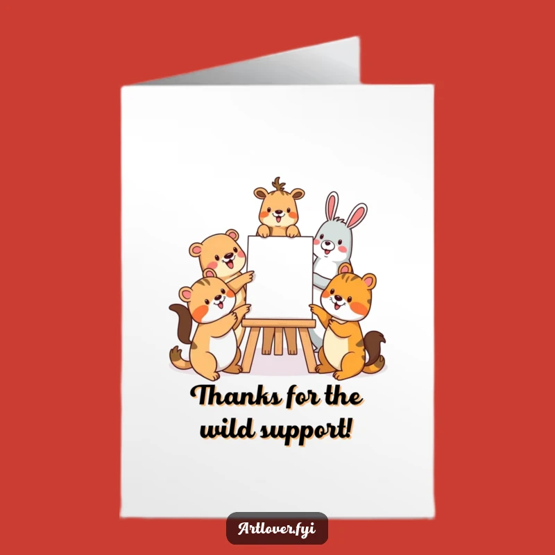 Free Printable Thank You Card: Animals Show Gratitude, Perfect DIY Downloadable Gift