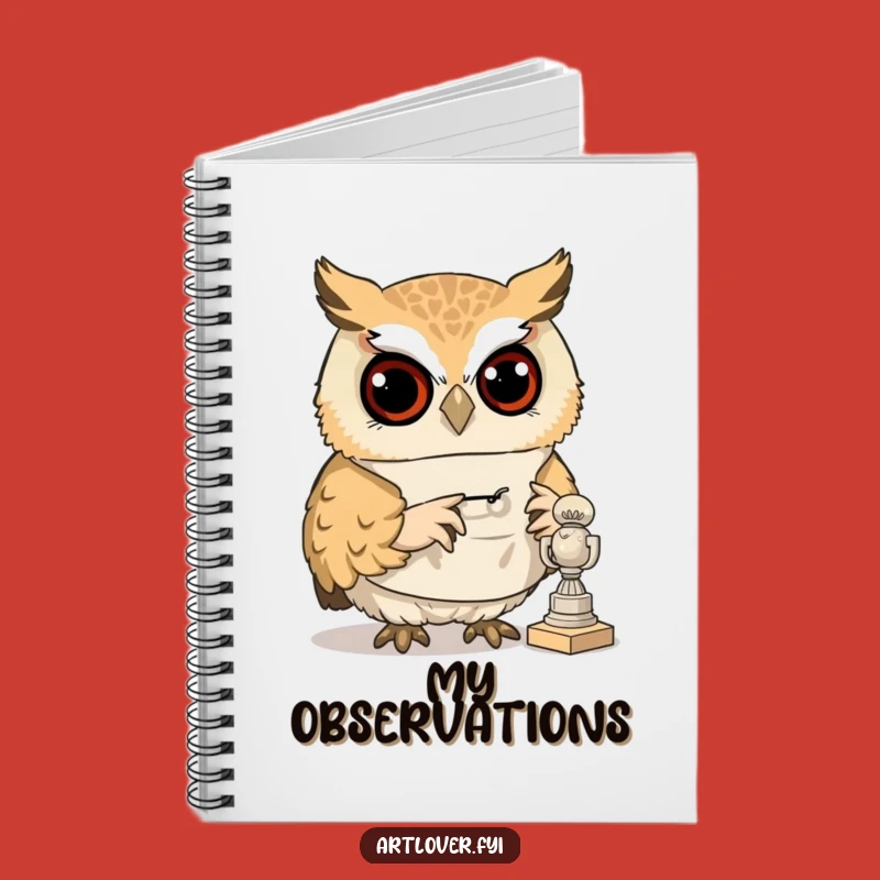 Funny Art Owl Notebook: Curious Sculptor Journal - Great Gift!