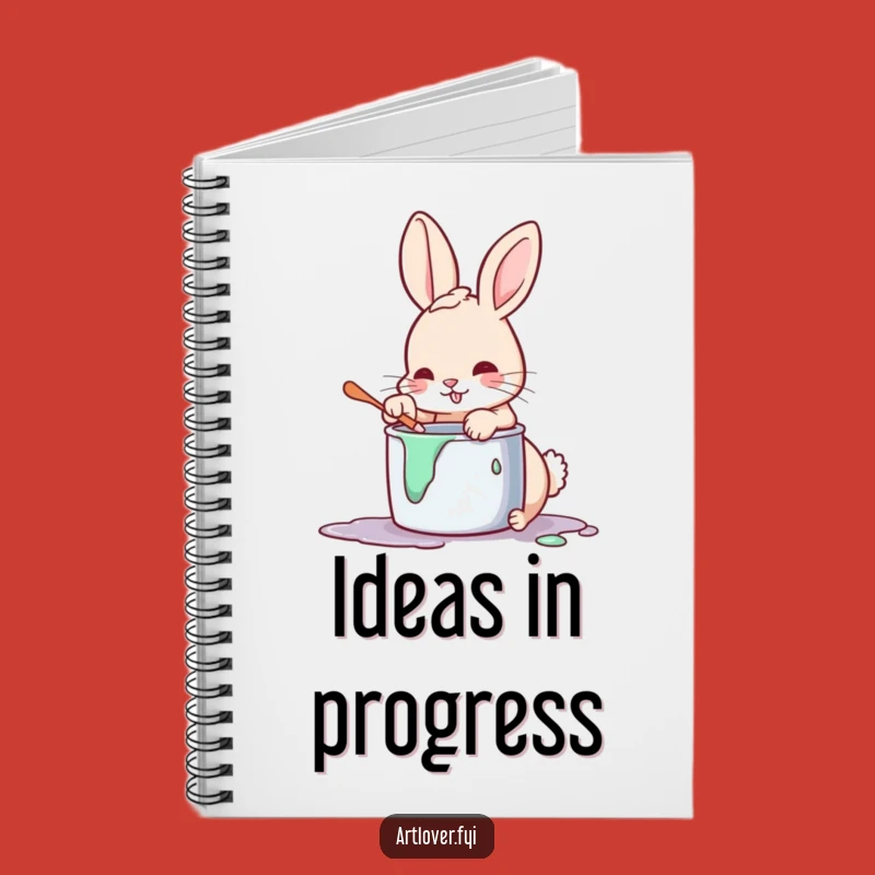 Funny Artist Rabbit Notebook: Jot Down Ideas with Painterly Playfulness