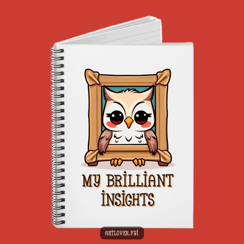Funny Owl Art Notebook: Masterpiece Journal, Handy Funny Gift for Notes