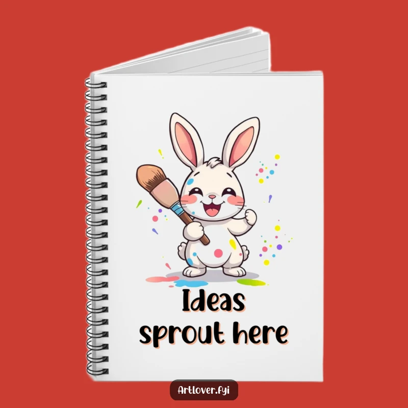Funny Rabbit Artist Notebook: Journal Joyful Character Splattering Colors, Inspiring Humorous Gift!