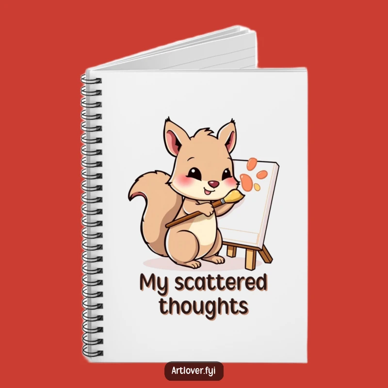 Funny Squirrel Artist Notebook: Journal Your Ideas with a Playful Painter Squirrel, Gift