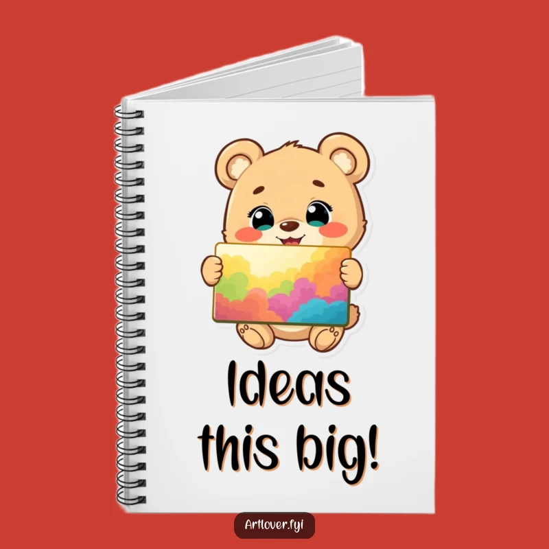 Funny Bear Cub Artist Notebook: Journal Your Ideas with a Happy Cub's Vibrant Painting, Gift