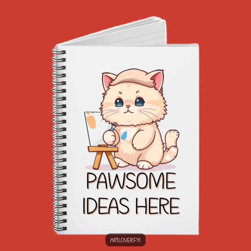 Funny Cat Artist Notebook: Sketch Your Ideas with Feline Flair!