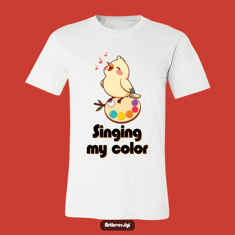 Funny Bird Singing T-Shirt: Cheerful Melody Maker, Perfect Gift!