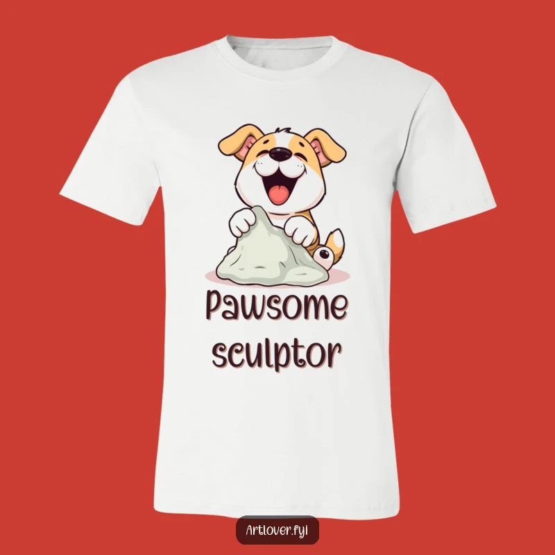 Funny Dog Sculptor T-Shirt: Creative Canine Crafts Clay, Awesome Funny Gift