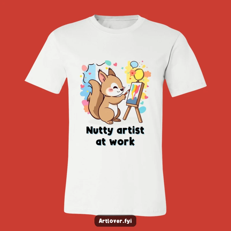 Funny Squirrel Mural T-Shirt: Wearable Art and Woodland Whimsy
