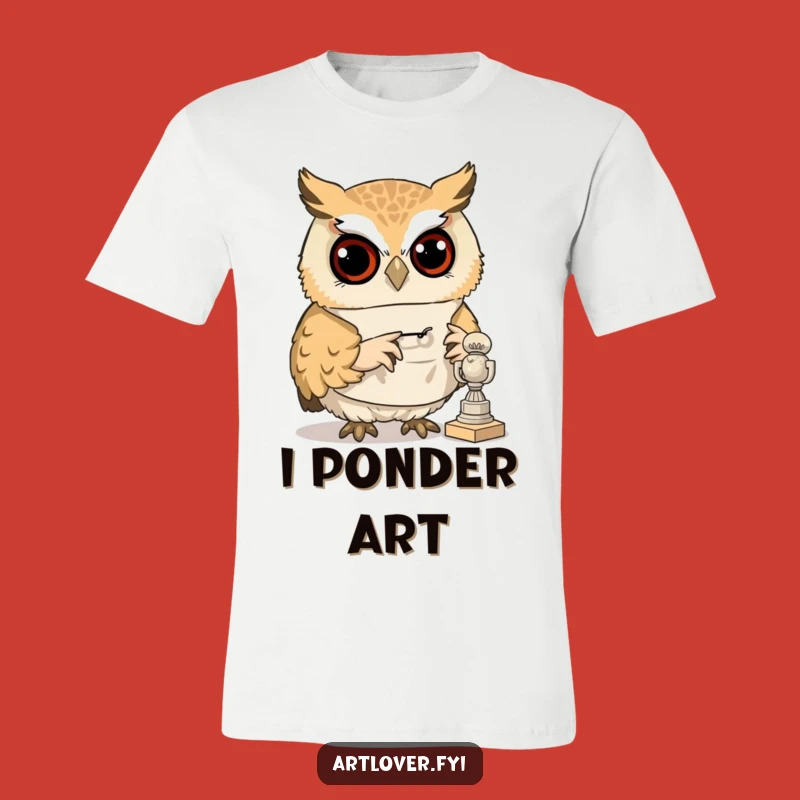 Funny Art Owl T-Shirt: Curious Sculptor Hoot Tee - Great Gift!