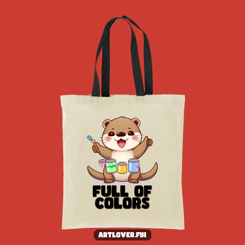Funny Otter Artist Tote Bag: Carry Your Creative Load, Perfect Funny Gift!