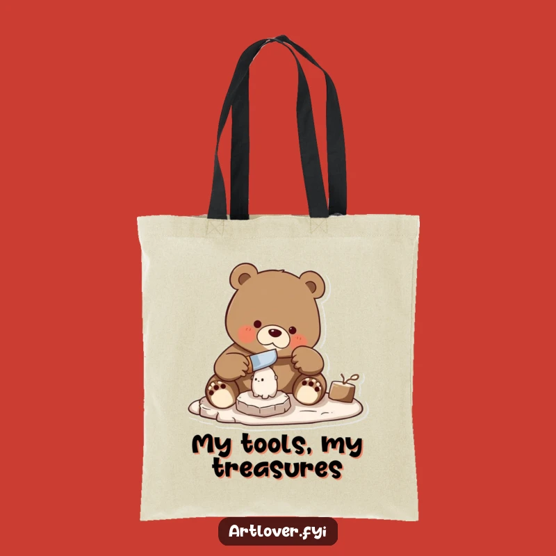 Funny Bear Carver Tote Bag: Spacious Carry-All for the Artisan - Perfect Gift